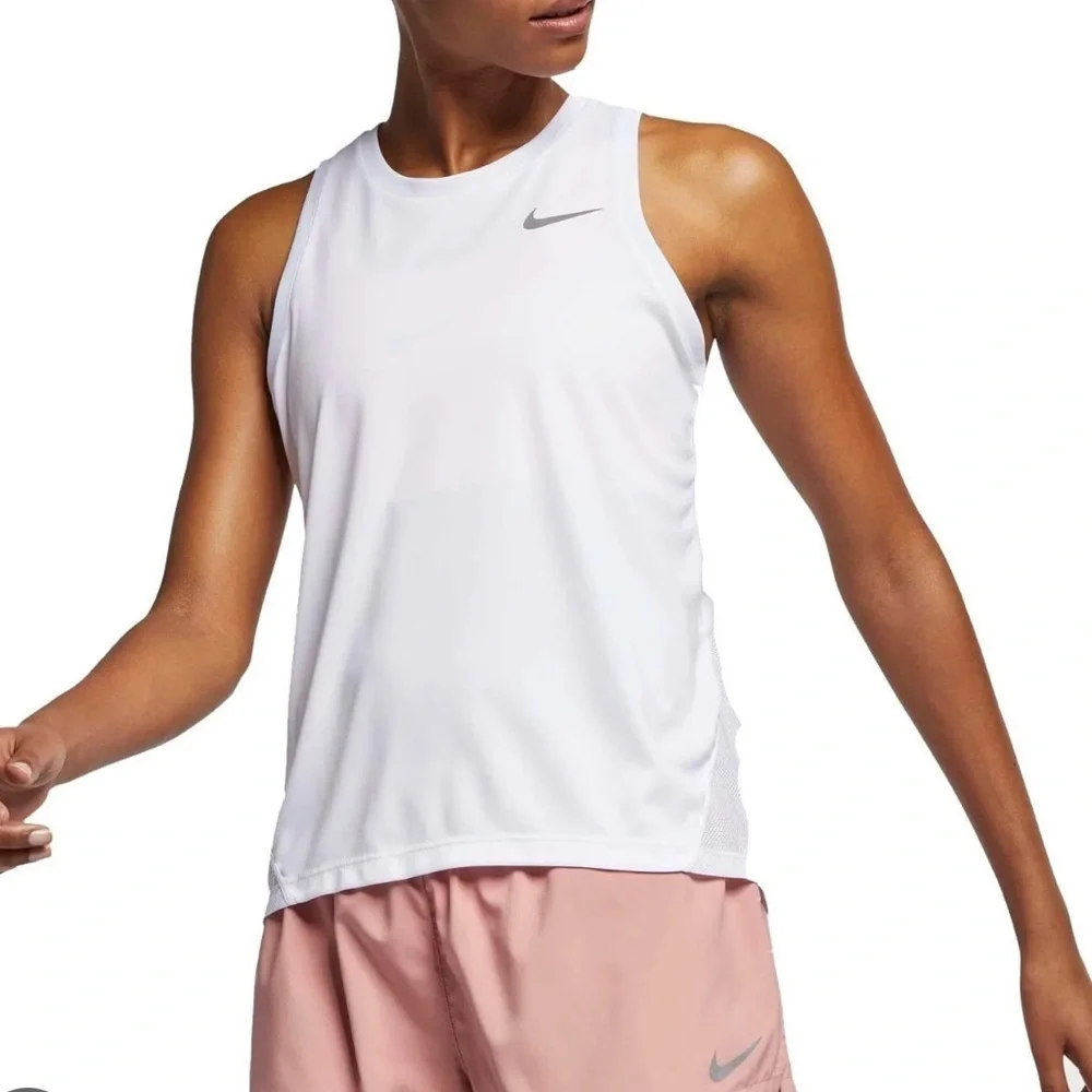 Nike Women’s White Running Dri-Fit Miler Tank Top XS